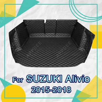 Auto Pilnīgu Pārklājumu Bagāžnieka Paklājiņš Par Suzuki Alivio 2015-2018 17 16 Automašīnas Bagāžas Nodalījuma Pārsegs Pad Kravas Starplikas Interjera Aizsargs Piederumi
