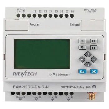 EXM-12DC-DA-R-N-HMI, PLC programmēšana pārraidi automatizācijas kontrolieris