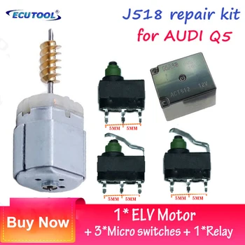 ECUTOOL J518 Elektronisko Komponentu, Remonta Komplekts Audi A4L Q5 Q3 ACT512 12V Releju + ELV Stūres Mehānisko + Mikro Slēdži