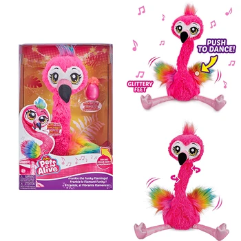 Sākotnējā Maz Dzīvot Mājdzīvnieki, Gotta Iet Flamingo Magic Toy Dāvanas Interaktīvās Plīša Rotaļlieta, Dziedāšana, Dejošana, Runājot Ar Skaņas Meitenes Rotaļlietas