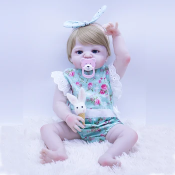 nekustamā Atdzimis bērnu lelle silikona organismā var peldēties bērniem bērnu rotaļlietu Skaistā blondīne princese atdzimis bērnu simulācijas jaundzimušie