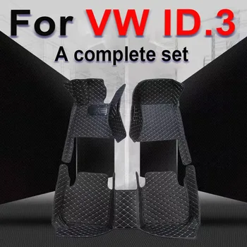 Auto Paklāji VW Volkswagen ID.3 ID3 ID 3 2019 2020 2021 2022 Aizsargājošu Spilventiņu Grīdas Paklāji, Paklāji Ādas Mat Auto Piederumi 2020